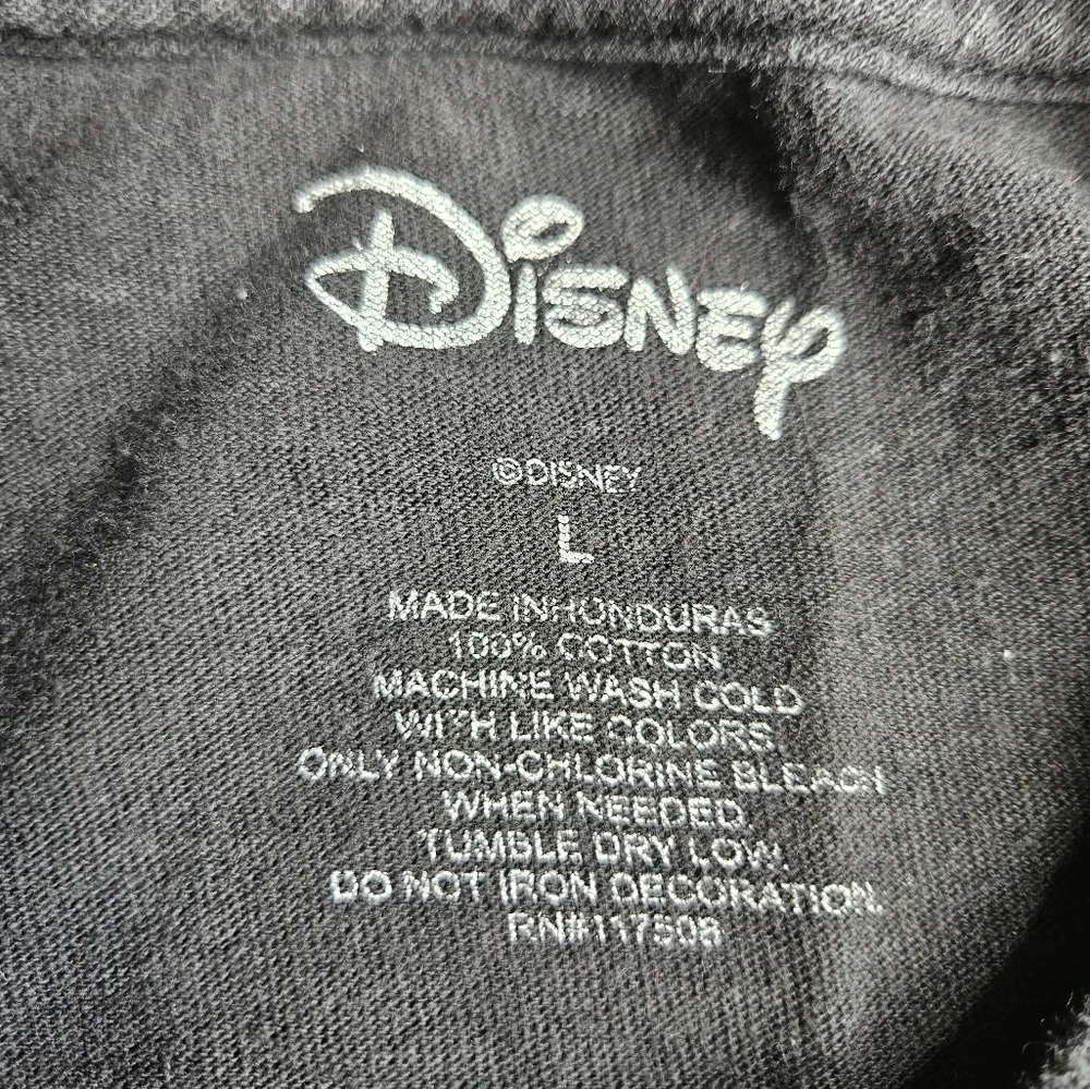 Disney Lilo & Stitch Graphic Tshirt Black Large Hawaiian Tropical Theme - Picture 4 of 8